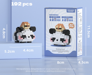 Micro blocs de construction Panda à scooter mignon - 172 pièces Mini briques Jouet pour un assemblage amusant en <span class=keywords><strong>DIY</strong></span> et une décoration charmante - Product Image 6