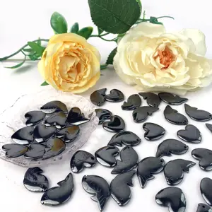 Wholesale hot sale jewelry gemstone hand craft stone bulk heart shape mixed of hematite pendant for gifts