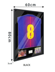 Marco de Exhibición de <span class=keywords><strong>Camisetas</strong></span> y <span class=keywords><strong>Camisetas</strong></span> de Fútbol de Madera Duradero y Ecológico de Alta Calidad con Diseño Moderno, Gabinete de Montaje en Pared - Product Image 1