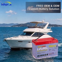 Batterie Lithium LiFePO4 25,6V 150Ah à décharge profonde, Grade A, Marine, BMS intelligent Bluetooth, Terminal M8, 6000 cycles, CE RoHS IP67, OEM ODM