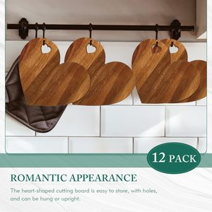 Set di Taglieri per Formaggi a Forma di Cuore in Bambù e Legno di Acacia con Coltelli, Riutilizzabile e Sostenibile, Spessore 1 cm - Product Image 5