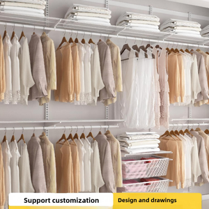 Armoire ouverte en métal avec structure en acier, murale, sur mesure pour toute la maison, <span class=keywords><strong>dressing</strong></span> intégré, armoire sur mesure, <span class=keywords><strong>dressing</strong></span> sur mesure - Product Image 2