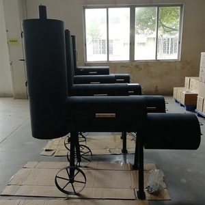 Griglia a Carbone BBQ Commerciale <span class=keywords><strong>in</strong></span> Metallo con Carrello, Affumicatore <span class=keywords><strong>in</strong></span> Acciaio per Ristoranti - Product Image 3
