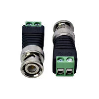 Conector BNC Macho Verde Sin Soldadura, Terminal Positivo Negativo BNC, Conector BNC Macho Hembra para Accesorios de Conectores