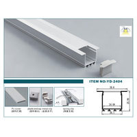 Profilé en aluminium LED encastré de haute qualité personnalisé en usine en Chine pour la décoration de bâtiment d'éclairage de bande LED