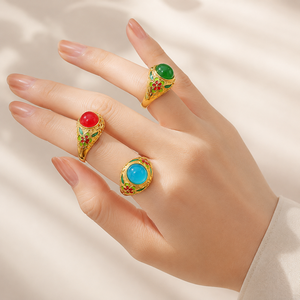 Bague de style peint vintage, design classique, accessoires unisexes pour un usage quotidien - Product Image 2