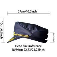 Chapeau de capitaine en gros avec broderie dorée « CAPTAIN » – Chapeaux de costume nautiques pour yachts