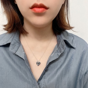 S925 שרשרת קריסטל של כסף סטרלינג נשים עם אלמנטים aurstrian מעודן aurstrian פשוט מתנה לאוהבים - Product Image 3