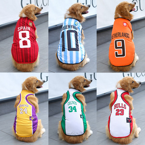 Ropa <span class=keywords><strong>para</strong></span> <span class=keywords><strong>Perros</strong></span>, Chaleco Deportivo con Rayas/Estampado Sólido <span class=keywords><strong>para</strong></span> <span class=keywords><strong>Perros</strong></span> Pequeños, Medianos y Grandes, Golden Retriever, Corgi, Atuendo de Verano - Product Image 2