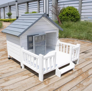 Caseta para Perros de Madera Maciza de Lujo para Exteriores, Resistente al Agua, Tipo Villa, Extra Grande, Muebles para Perros - Product Image 4