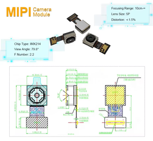 โมดูลกล้อง HDR ขนาดเล็ก FPC 4K โฟกัสอัตโนมัติโมดูลเซ็นเซอร์13MP IMX214 CMOS Mipi สำหรับเครื่องสแกน ID PV - Product Image 2