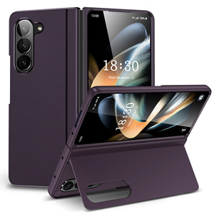 Étui de téléphone portable en cuir pour Samsung Z <span class=keywords><strong>Fold</strong></span> 7 8, sensation de peau, style professionnel, avec rabat - Product Image 2