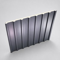 Tôle de toiture en alliage d'aluminium Great Wall, tuile métallique isolée double face, largeur 950 mm, étanche, longue portée pour villa