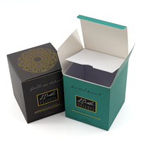 Customized Assorted Textured Matt Fancy Art Paper Foldable Candle Gift Box with Inserts Candle Packaging Boxes for Candle Jar