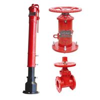Filtre rainuré en Y en fonte ductile, revêtement rouge, modèle V8 pour système d'incendie et conduite d'eau
