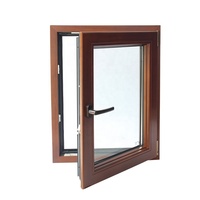 Fenêtre commerciale en aluminium à ouverture oscillo-battante certifiée Florida, résistante aux ouragans, double vitrage, coupe-vent, insonorisée, production en série