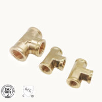 Té en laiton haute pression (FIP X FIP X FIP) NPT BSP BSPP pour la plomberie huile acier acier inoxydable PE forgeage disponible 10mm 14mm