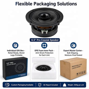 Altavoz Coaxial Profesional para Auto de 6.5 Pulgadas, 100W, Imán de Ferrita, Impermeable, Cono de Papel, Borde de Tela, OEM Personalizable - Product Image 5