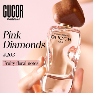 น้ำหอม GUCOR 203 ขนาด 40 มล. กลิ่น Pink Diamonds ต่อยอดจากเทคนิคการทำเครื่องหอมแบบดั้งเดิมที่มีประวัติยาวนานกว่า 100 ปี น้ำหอมขนาดพกพาสำหรับผู้หญิง - Product Image 1