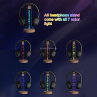 Support de casque en bois RGB lumière LED support de casque Cool Gamer cadeaux casque Station
