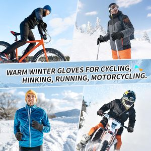Ozero -30F Gants de ski imperméables pour l'hiver, travail en extérieur, avec sangle de poignet et manchette longue, Guantes De Nieve Invierno - Product Image 6