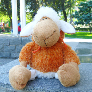 Juguete de Peluche de Cordero de Siete Colores en Existencia, Piel de <span class=keywords><strong>Lobo</strong></span>, Oveja con Flor, Muñeco de Animal, Muñeco de Cordero, Regalo - Product Image 4