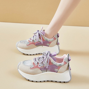 Chaussures florales tendance pour femme, baskets décontractées coréennes en toile vulcanisée à plateforme - Product Image 6