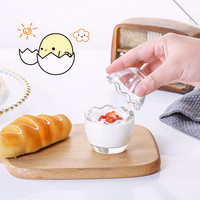 Envases de vidrio para yogur, mermelada de leche, jaleas, especias, Mousse, miel, vidrio transparente pequeño, tarros de pudín con forma de huevo de 100ml con tapa de vidrio