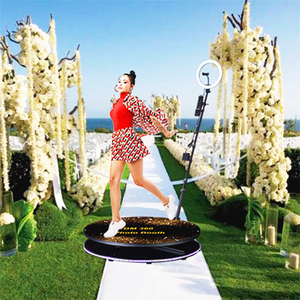 Meilleur choix 2025 : Photobooth 360 avec éclairage LED sur batterie, fond à changement de couleur, compatible smartphones et iPad, en alliage d'aluminium - Product Image 5