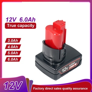 Batería de Litio de 12V 3Ah 5Ah 6Ah para <span class=keywords><strong>Milwaukee</strong></span> M12 XC 48-11-2410 48-11-2420 48-11-2411, Batería para Herramientas Inalámbricas de <span class=keywords><strong>12</strong></span> Voltios - Product Image 5