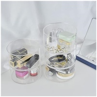 Plateau décoratif en acrylique Plateaux de service avec poignées Plateau décoratif transparent Table basse Plateaux gigognes