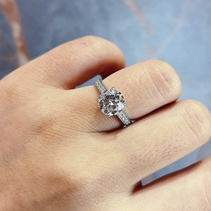 14k/18k Trắng Rắn vàng IGI chứng nhận Nhẫn cưới cổ điển thiết lập 1CT 2ct-5ct VS-VVS Vòng phòng thí nghiệm kim cương cho phụ nữ các cặp vợ chồng - Product Image 2