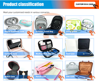 Mini étui de rangement pour écouteurs en EVA coloré et étanche avec écouteurs filaires et câble de données USB, fermeture à boucle pour les voyages