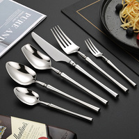 Dingyong OEM/ODM Ensemble de couverts de table occidentaux en acier inoxydable 304, design taille fine, couteau, fourchette et cuillère créatifs en métal