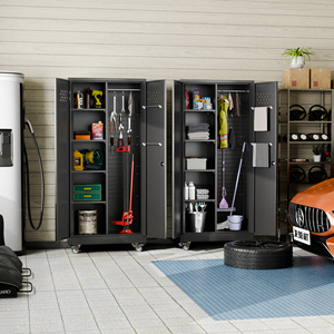 Armoires à outils métalliques robustes pour garage - Rangement d'atelier, structure démontable, service OEM, revêtement électrostatique en poudre - Product Image 1