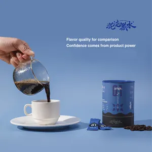 กาแฟสำเร็จรูปคุณภาพสูงผสมผงกาแฟที่สมดุลบรรจุหนึ่งถ้วยซองเย็น-กาแฟคาเฟอีนสูง