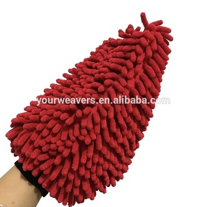 ผ้าคลุมรถไมโครไฟเบอร์ 17x25 ซม.ทนทานทําความสะอาดขัด Chenille ไมโครไฟเบอร์ถุงมือทําความสะอาดรถยนต์สําหรับรถรายละเอียดอัตโนมัติ - Product Image 2