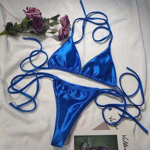 Ensemble de bikinis personnalisés, maillots de bain de luxe, maillot de bain pour filles, bikinis micro mini en soie extrêmement sexy, vêtements de plage pour femmes - Product Image 6