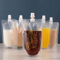 Pochettes souples à bec verseur de 100ml, 200ml, 300ml, imprimées par gravure, sécurisées, avec bouchon à clapet, anti-fuite, stérilisables, pour lait et gelée