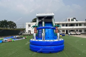 Tobogán Acuático Inflable Tropical Comercial con Castillo Hinchable, PVC de 680 g/m², Certificado EN14960 para Alquiler - Product Image 4