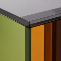 Table d'appoint HOTEAM de luxe en acrylique transparent multicolore - Table d'appoint et présentoir d'art moderne