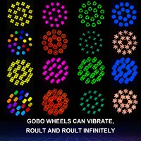 Équipement d'éclairage de scène LED Gobo Beam 180W, double 18 prismes, effet arc-en-ciel, tête mobile, DJ, soirée, spectacle, lumière disco