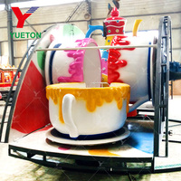 Manège à tasses de haute qualité pour enfants, monté sur remorque, attractions de manège à tasses de café