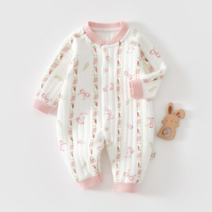 Tutina Unisex per Neonati, Autunno Inverno, in Cotone Leggero, con Motivo Floreale, Abbigliamento Casual per Primavera e Autunno - Product Image 2