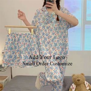 Pigiama <span class=keywords><strong>in</strong></span> Raso Primaverile da <span class=keywords><strong>Donna</strong></span> con Stampa Floreale, Set Due Pezzi <span class=keywords><strong>in</strong></span> Raso Effetto Seta Ghiaccio per Casa - Product Image 3