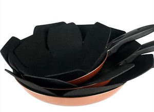 แผ่นรองป้องกันโต๊ะกันรอยขีดข่วนแผ่นรองหม้อซิลิโคนแผ่นป้องกันกระทะซ้อนสำหรับเครื่องครัว - Product Image 3