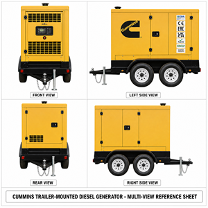 Générateur diesel super silencieux Cummins Weichai pour concasseur stationnaire 500 kVA 350 kVA 200 kVA 100 kVA 50 kW ATS Stamford Leroy-Somer - Product Image 1