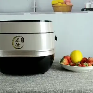 Квадратная Мультиварка цифровая чугунная внутренняя кастрюля многофункциональная Роскошная электрическая кухонная плита IH 5 кг рисоварка красного цвета