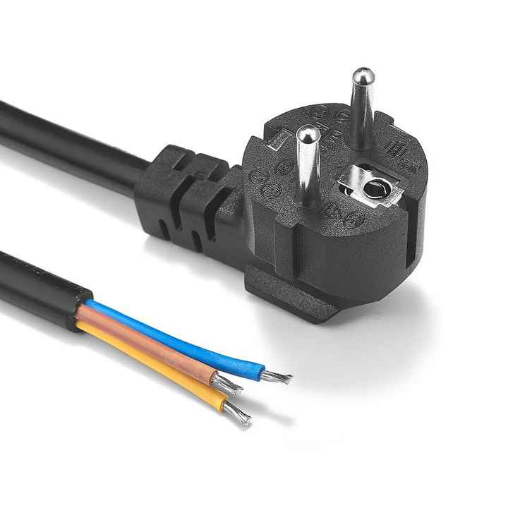 European standard AC power cable stripped wire threecore power cord 1.5M