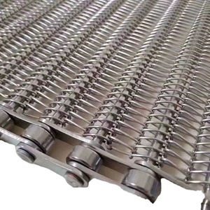 Sabuk konveyor rantai datar roti jaring kawat Spiral baja tahan karat - Product Image 5
